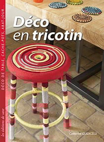 Déco en tricotin - déco de table - cache pots - abat jour