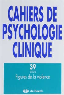 Cahiers de psychologie clinique  n.39