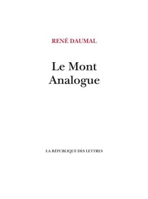 Le mont Analogue