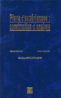 Plans d'expériences : construction et analyse