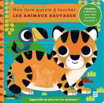 Mon livre puzzle à toucher : Les animaux sauvages