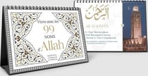 Vivre avec les 99 noms d'Allah : chevalet-calendrier