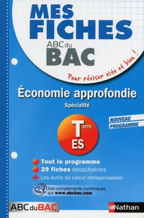 MES FICHES ABC DU BAC Tome 15 : économie approfondie - spécialité - terminale ES