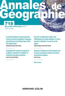 Annales de géographie n° 718 (6/2017) Varia