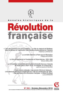 Annales historiques de la Révolution française Nº394 4/2018 Varia