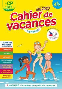 Cahier de vacances : du CP au CE1 - été 2020 (édition 2020)