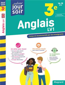 Cahier du jour / cahier du soir : anglais - 3e - LV1
