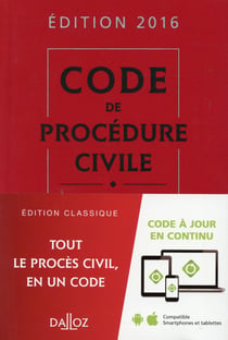 Code de procédure civile (édition 2016)