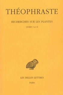 Recherches sur les plantes Tome 1 - livre 1-2