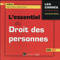 L'essentiel du droit des personnes (édition 2016/2017)
