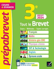 Prépabrevet cours & examen : tout le brevet : cours, méthodes, sujets corrigés (édition 2024)