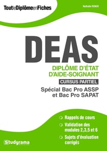 DEAS - diplôme d'État d'aide-soignant - cursus partiel - spécial bac pro ASSP et bac pro SAPAT