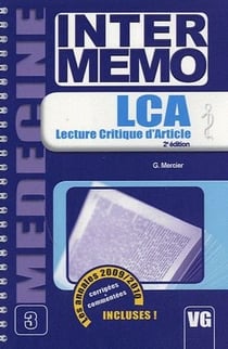 Inter-memo - lca, lecture critique d'article (2e édition)