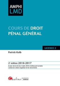 Cours de droit pénal général 2016-2017