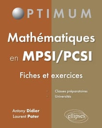 Mathématiques en MPSI/PCSI (fiches et exercices)