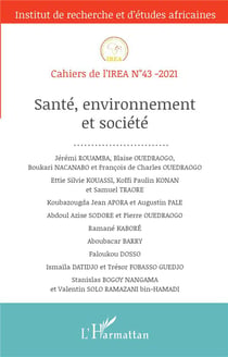 Cahiers de l'IREA Tome 43 : santé, environnement et société - vol43