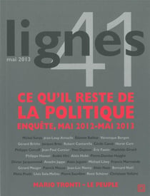 Ce qu'il reste de la politique - enquête, mai 2012 - mai 2013