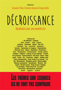 DECROISSANCE, VOCABULAIRE POUR UNE NOUVELLE ERE