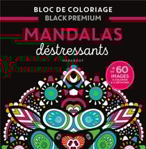 Bloc de coloriages black premium : mandalas destressants