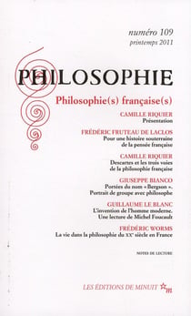 Revue Philosophie n.109 : philosophie(s) française(s)