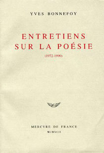 Entretiens sur la poésie (1972-1990)