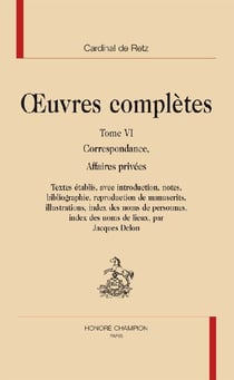 Oeuvres complètes. t.6 - correspondance - affaires privées