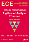 Précis maths ece - Algèbre analyse 1 année