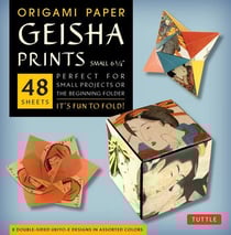 Origami paper geisha prints small 6 3/4