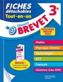 Objectif brevet : Tout-en-un - 3e - Fiches détachables