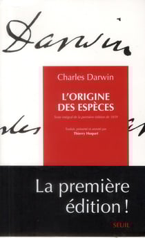 L'origine des espèces - texte intégral de la première édition de 1859