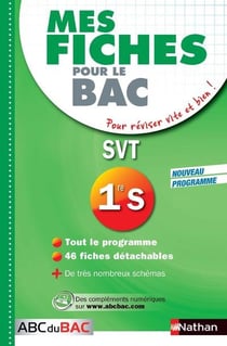 MES FICHES ABC DU BAC Tome 27 : svt - 1re S