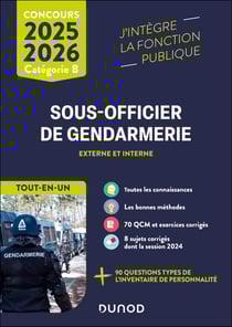 Concours Sous-officier de gendarmerie externe et interne - Catégorie B - Tout-en-un (édition 2025/2026)