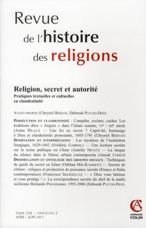 Revue de l'histoire des religions - Tome 228 (2/2011)