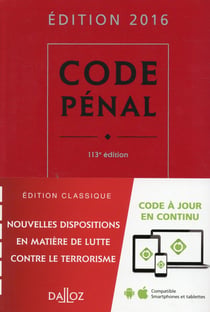 Code pénal (édition 2016)