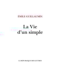 La vie d'un simple