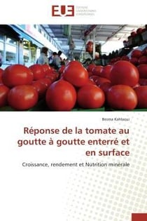 Reponse de la tomate au goutte a goutte enterre et en surface - croissance, rendement et nutrition m