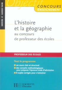 L'histoire et la geographie au concours de professeur des ecoles