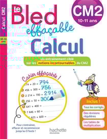 Bled : le bled effacable - calcul CM2