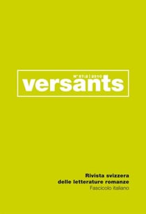 Revue versants n.57/2 - studi sulla letteratura del secondo ottocento
