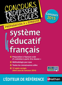 Système éducatif français - épreuve orale (édition 2015)