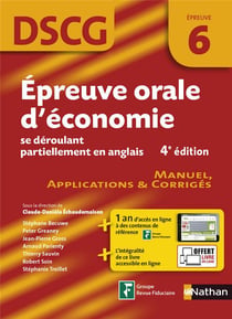 Epreuve orale d'économie se déroulant partiellement en anglais Epr 6 DSCG - Manuel applicat/corrigés