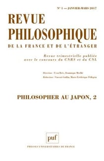Revue philosophique de la France et de l'étranger n.142 : philosopher au Japon, 2