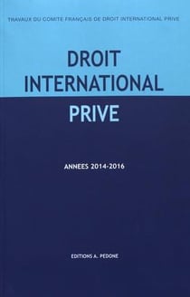 Droit international privé : années 2014-2015, 2015-2016