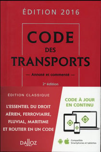 CODE DES TRANSPORTS 2016 COMMENTE