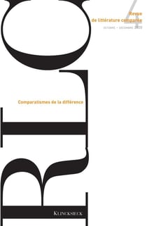Revue de litterature comparee - n 4/2020 - comparatismes de la difference