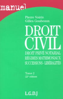 Manuel de droit civil 2
