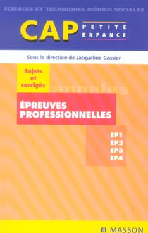 Sujets et corriges epreuves professionnelles, ep 1, 2, 3, 4