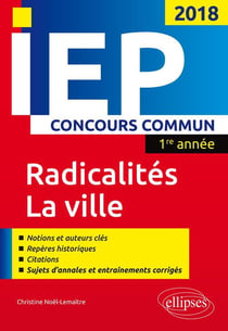 IEP concours commun - radicalités, la ville - 1re année (2018)