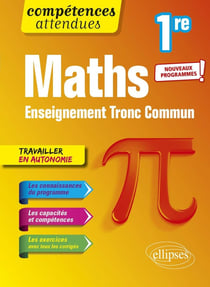 Mathématiques : première tronc commun - programme 2023