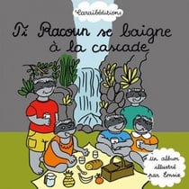 Ti Racoun se baigne à la cascade